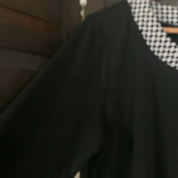 Michael Kors women’s black long sleeve dress with whiteblack checked details NWT - Picture 6 of 11